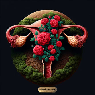 Arte EvokeHeart — utero, rosa, cura