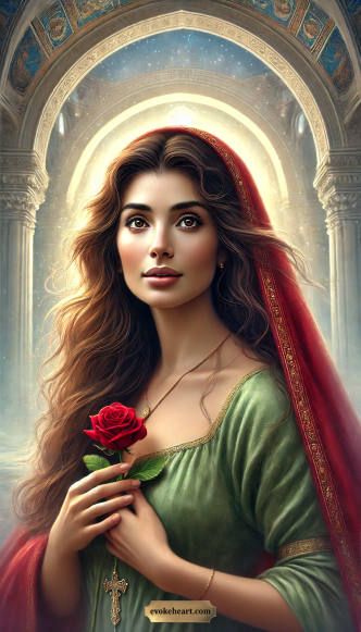 Arte EvokeHeart — maria-madalena, irmandade-rosas, cura, amor, sagrado-feminino