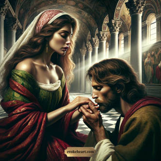 Arte EvokeHeart — jesus, maria-madalena, sagrado-feminino, sagrado-masculino, cura