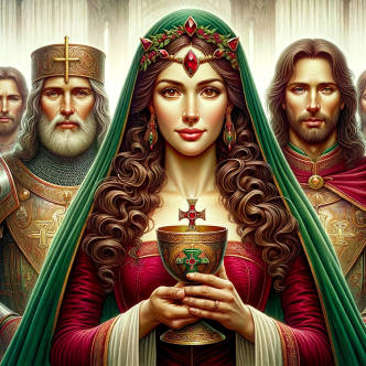 Arte EvokeHeart — maria-madalena, templario, irmandade-rosas, sagrado-masculino, sagrado-feminino