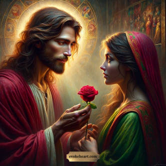 Arte EvokeHeart — maria-madalena, jesus, sagrado-feminino, sagrado-masculino, cura, irmandade-rosas