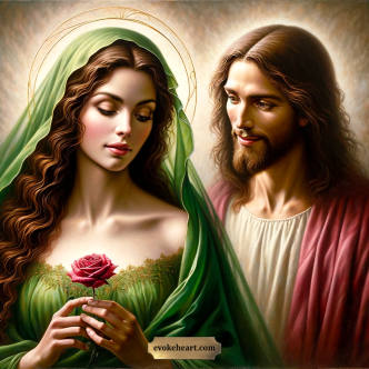 Arte EvokeHeart — maria-madalena, jesus, sagrado-masculino, sagrado-feminino, amor